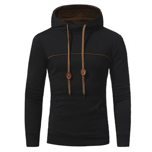 Sweat-shirt à capuche pour homme, coupe ajustée, cordon de serrage contrastant, décontracté - Product Image 6