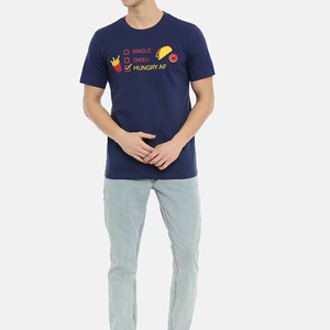 เสื้อยืดแขนสั้นผู้ชาย สีส้ม คอกลม ทรงปกติ ผ้าฝ้ายเจอร์ซีย์ 100% ระบายอากาศได้ดี - Product Image 3