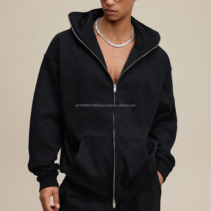 Sudaderas con Capucha y Cremallera para Hombre, de Alta Calidad, Lisas, Unisex, Gruesas, Grises y Negras, al por Mayor, Fabricante - Product Image 5