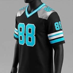 Maillot de football américain unisexe personnalisé en gros, brodé et cousu, short d'entraînement respirant, grandes tailles, 32 équipes couvertes - Product Image 1