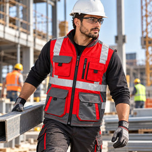 Chaleco de Seguridad Industrial Reflectante de Alta Visibilidad Personalizado con Logotipo para Trabajo, Ropa de Trabajo Protectora de Alta Visibilidad para Hombre - Product Image 6