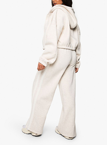 Nuevo Conjunto de 2 Piezas para Mujer, Sudadera Corta y Pantalones Holgados, 100% Algodón, 400 GSM, Estilo Moderno, la Mejor Calidad, 2026 - Product Image 2