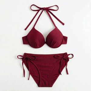 NUEVO Traje de Baño Sexy con Espalda Descubierta, Estilo Moderno, Bikini de Dos Piezas Personalizado para Chicas y Mujeres, Ropa de Playa con Cordones - Product Image 5
