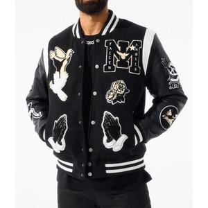 Haute qualité personnalisé broderie Badge Chenille Logos lycée collège Baseball veste pour hommes couper et coudre livraison rapide vestes - Product Image 3