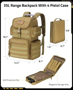 Mochila Grande Color Bronceado CVLIFE con 4 Divisores Extraíbles, Mochila Táctica para Equipo de Caza, Accesorios de Caza - Product Image 3