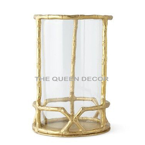 Porte-bougies en verre transparent en forme de feuille, en aluminium doré classique, vaisselle religieuse, décoration de la maison - Product Image 4