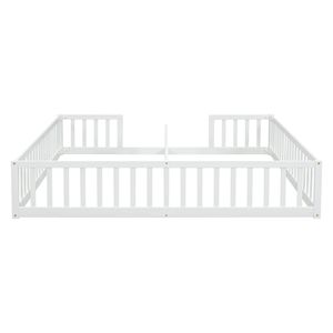 Letto a castello bianco con sponde di sicurezza per dormitori senza porta - Product Image 2