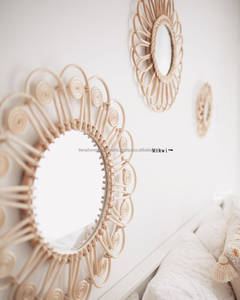 Classique Conception À La Main Européenne forme Rotin Miroir - Product Image 3