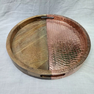 Plateaux décoratifs en bois au design incroyable, plateaux de service en bois avec poignée, à prix d'usine très avantageux - Product Image 1
