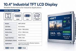 หน้าจอ TFT LCD ขนาด 10.4 นิ้ว รุ่น HMT-OP104 ความละเอียด 1024x768 พร้อมอินเทอร์เฟซ VGA/HDMI รับประกัน 2 ปี สำหรับใช้งานในอุตสาหกรรม - Product Image 4