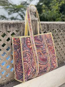 Soft Velvet Printed Quilted <b>Shoulder</b> <b>Bag</b> with Comfortable <b>Strap</b> and Secure Closure - Product Image 3