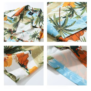 <b>Men's</b> Casual Hawaiian Quick Dry <b>Beach</b> <b>Shirts</b> Breathable Polyester Hawaiian Print <b>Shirt</b> - Product Image 4