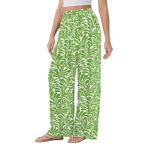 Pantalones de Vestir para Mujer con Estampado Floral Personalizado, Corte Ancho y Relajado, Ligeros, Transpirables, de Poliéster, Cómodos para Uso Diario Informal - Product Image 2