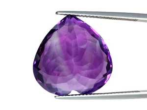 Pierre précieuse d'améthyste violette naturelle en forme de cœur, pierre d'améthyste en vrac pour la création de bijoux - Product Image 5