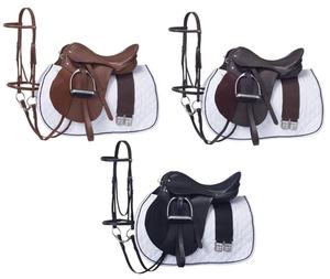 TI101OA036 Silla de Doma Inglesa Nueva de Cuero Genuino, Talla Personalizada, Juego de Arreos con Estructura de Madera y Herrajes de Acero Inoxidable para Equitación - Product Image 1