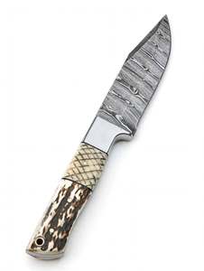 Handcrafted Damascus Steel Decorative Display <b>Tool</b> Stag Bone Handle Metal <b>Craft</b> Sculpture - Product Image 2