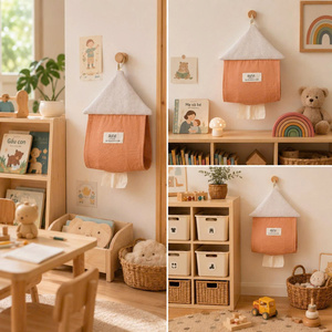 Boîte à mouchoirs en coton premium, tissu tissé naturel et écologique, textile de maison, décoration intérieure, style minimaliste pour l'ameublement. - Product Image 5