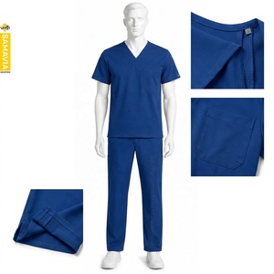 SAMAVIA Unisex Short Sleeve High-Design Scrubs Suit for Patients <b>Doctors</b> Hospital Staff Hospital Uniforms Manufacturer - Product Image 4