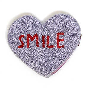 Mini portefeuille pour filles fait à la main en gros avec grand coeur de rêve pochette à monnaie perlée sac à main à paillettes jaunes bijoux de corps de mode - Product Image 5