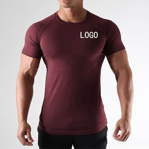 Factory Price <b>Mens</b> <b>Stretch</b> Fabric Gym Shirt Athletic Fit Training Shirt Breathable Polyester Bulk USA - Product Image 5
