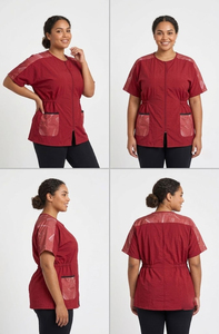 Veste de barbier personnalisée pour salon, coupe professionnelle, nylon/coton/polyester, résistante à l'eau, durable, sur mesure - Product Image 5
