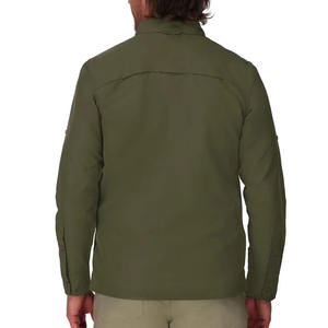 Chemises boutonnées de pêche à manches longues en coton pour hommes chemises de chasse de pêche à l'épreuve du soleil vêtements de pêche en plein air - Product Image 3