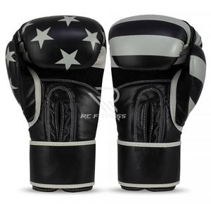 Gants de boxe MMA professionnels en cuir de vachette durable avec fermeture auto-agrippante antidérapante, personnalisables pour l'entraînement des adultes et la compétition - Product Image 5