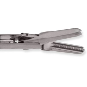 Pinces DeBakey Premium en acier inoxydable, tige de 5 mm, mâchoires de 2,8 mm, longueur de travail de 25,5 cm, longueur totale de 35,5 cm, poignée ronde à pression – ZETOMEDPRO - Product Image 3