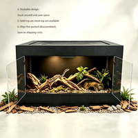 Terrarium en PVC imperméable pour gecko léopard, jeune serpent de maïs, python boule, enclos pour reptiles 80x40x40cm