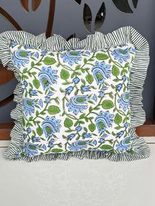 Housse de coussin à volants verts, style vintage moderne de luxe, motif à carreaux, pour la décoration intérieure - Product Image 6