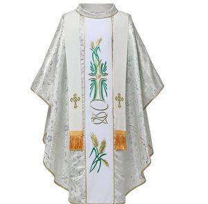 Robe unisexe avec col détachable, design de logo personnalisé, vêtement de clergé respirant, robes pour tenue d'église traditionnelle, coupe pour homme - Product Image 2
