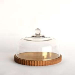 Présentoir à gâteaux rond en bois avec socle pour la présentation de desserts, pâtisseries et bonbons lors d'occasions spéciales - Product Image 4