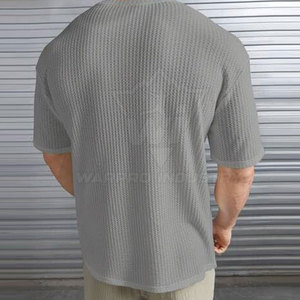 เสื้อยืดโอเวอร์ไซส์ผู้ชาย ผ้าเนื้อนุ่ม สไตล์ลำลอง แฟชั่นคนเมือง แขนสั้น เสื้อผ้าผู้ชายเท่ๆ เสื้อยืดโอเวอร์ไซส์ - Product Image 4