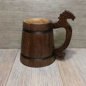Nordic Style Wood Tankard mug - Product Image 1