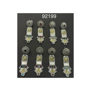 2025ใหม่ navratri ชุดสร้อยคอชุบเงินเยอรมันสีดำแบบพิเศษและชุดเครื่องประดับสำหรับผู้หญิงและเด็กผู้หญิงขายส่ง Garba lovover - Product Image 5