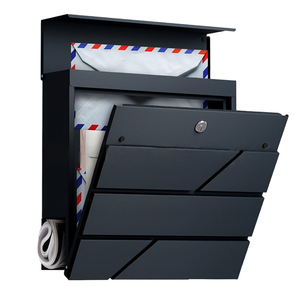 Wholesale Modern Outdoor Furniture Convenient Wall-Mounted Galvanized Steel <b>Mailbox</b> for Farmhouse Apartment Home Decoration - Product Image 3