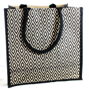 Eco-Friendly Custom Printed <b>Jute</b> Tote <b>Bag</b> Natural Lamination Burlap Long <b>Shopping</b> <b>Bag</b> by Indian Manufacturer Reusable for Ladies - Product Image 1