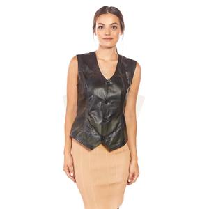 Chaleco de Cuero Premium para Mujer, Impermeable, de Cuero Genuino, Personalizable, a Bajo Precio - Product Image 3