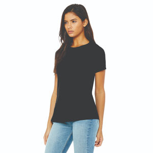 T-shirt à manches courtes pour femme sur mesure, toile 100% coton, teinture unie, tailles et couleurs personnalisables, prix d'usine en gros - Product Image 2