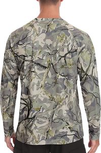 Men's Adults Summer Breathable Oxford Fabric <b>Camo</b> Hunting Shirts-Long Sleeve Performance Fishing Shirt Lightweight Quick Dry UPF - Product Image 2