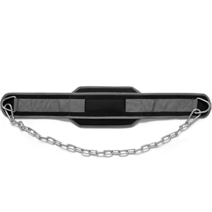 Weighted Pull-up <b>Belt</b> 100% Top-Grain Leather Dip <b>Belt</b> 7mm Thick Heavy-Duty Steel <b>Chain</b> Breathable Portable Weight Lifting - Product Image 3
