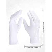 Nouveaux Gants Blancs en Coton de Haute Qualité pour Hommes et Femmes, à Doigts Entiers, Extensibles, pour Soirées, Cérémonies et Mariages, Modèle 2026