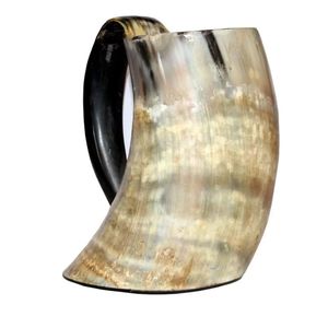 Mug à boire en corne de style médiéval Viking pour vin et bière, mugs à boire uniques, parfaits pour les fêtes, les mariages et autres événements. 2026 - Product Image 2