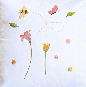 Fundas de Cojín Personalizadas al por Mayor, Cuadradas, Bordadas, con Cierre de Cremallera Extraíble, para Hotel, Coloridas, con Diseño de Jardín Primaveral, Estilo Vintage para el Hogar - Product Image 3