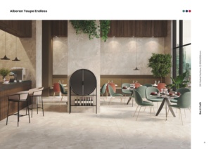 Cuir aspect velours aux tons terreux, un mélange harmonieux d'élégance et de distinctivité pour la maison. Surface velours DG 600x1200. - Product Image 4