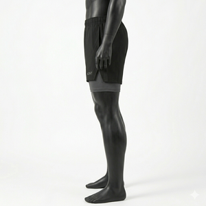 Private Label 2 in 1 Running Gym Workout <b>Shorts</b> Inner Compression Liner Men 100% Polyester Summer Custom Logo OEM ODM Wholesale - Product Image 4