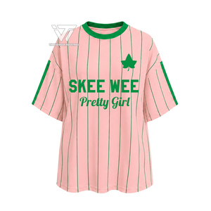 Alfa Griega al por Mayor |   Kapa |   Alfa |   Ropa de la Hermandad AKA, Camiseta Extra Grande Personalizada Sublimada para Mujer, Ropa Griega OEM ODM - Product Image 1
