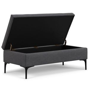 Rebecca Large Storage Ottoman Lift-up Lid Coffee <b>Table</b> <b>Stool</b> & Ottoman - Product Image 5
