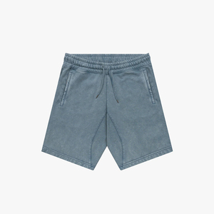 Pantalones Cortos Deportivos Unisex con Efecto Desgastado y Decolorado, Estampado 3D Personalizado, 100% Algodón, Bordes Crudos, Lavado Ácido, para Verano - Product Image 6