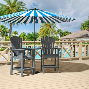 Per tutte le stagioni sedie da esterno con braccio Adirondack Set sgabelli da giardino da giardino rimovibili da tavolo in legno - Product Image 2